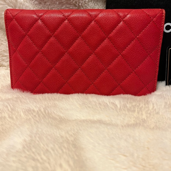 CHANEL QUILTED LEATHER WALLET COA BOX CLOTH - Picture 3 of 16